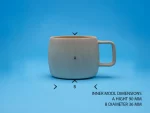 Plaster mold for slipcasting elegant mug
