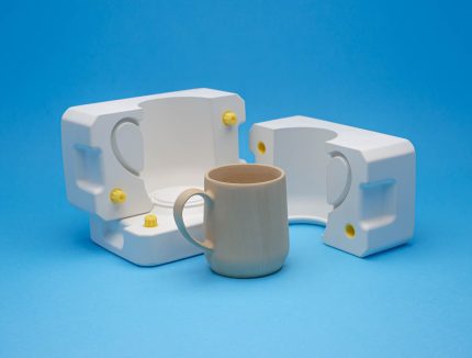 Slipcasting plaster mold for mug