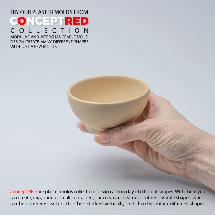 Slip casting plaster mold Set of 2 for cup mug vessel bowl conceptred collection