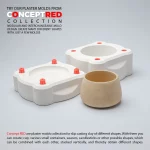 Slip casting plaster mold for handless cup mug vessel bowl conceptred collection