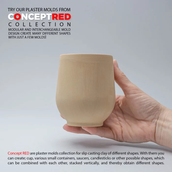 Plaster Mold for Handmade Slipcasting Mug Cup Shape DIY Pottery Tool Crafting Supply Slip Casting Plaster Mold Handmade Mug Cup Ceramic Mold