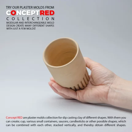 Slipcasting mold Mug plaster mold for slipcasting Handless cup mug art design